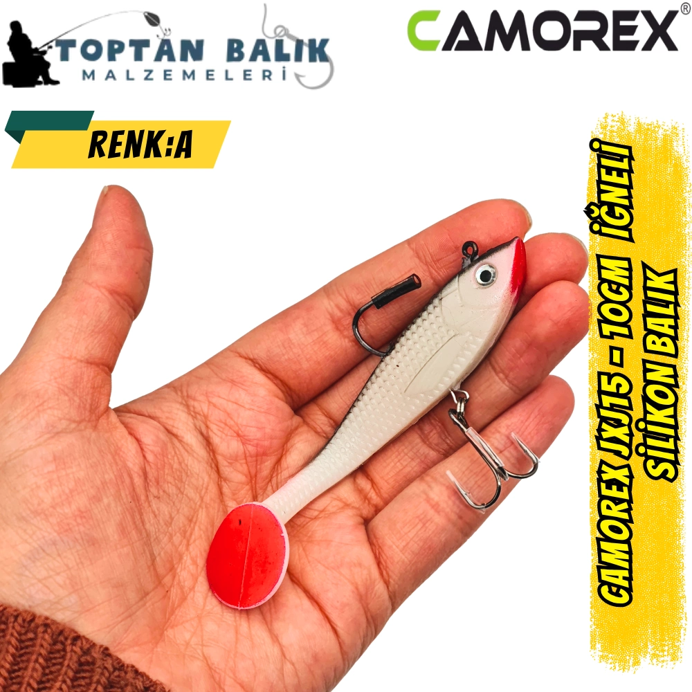Camorex JXJ15 10cm 4'lü İğneli Silikon Balık (Renk: A)